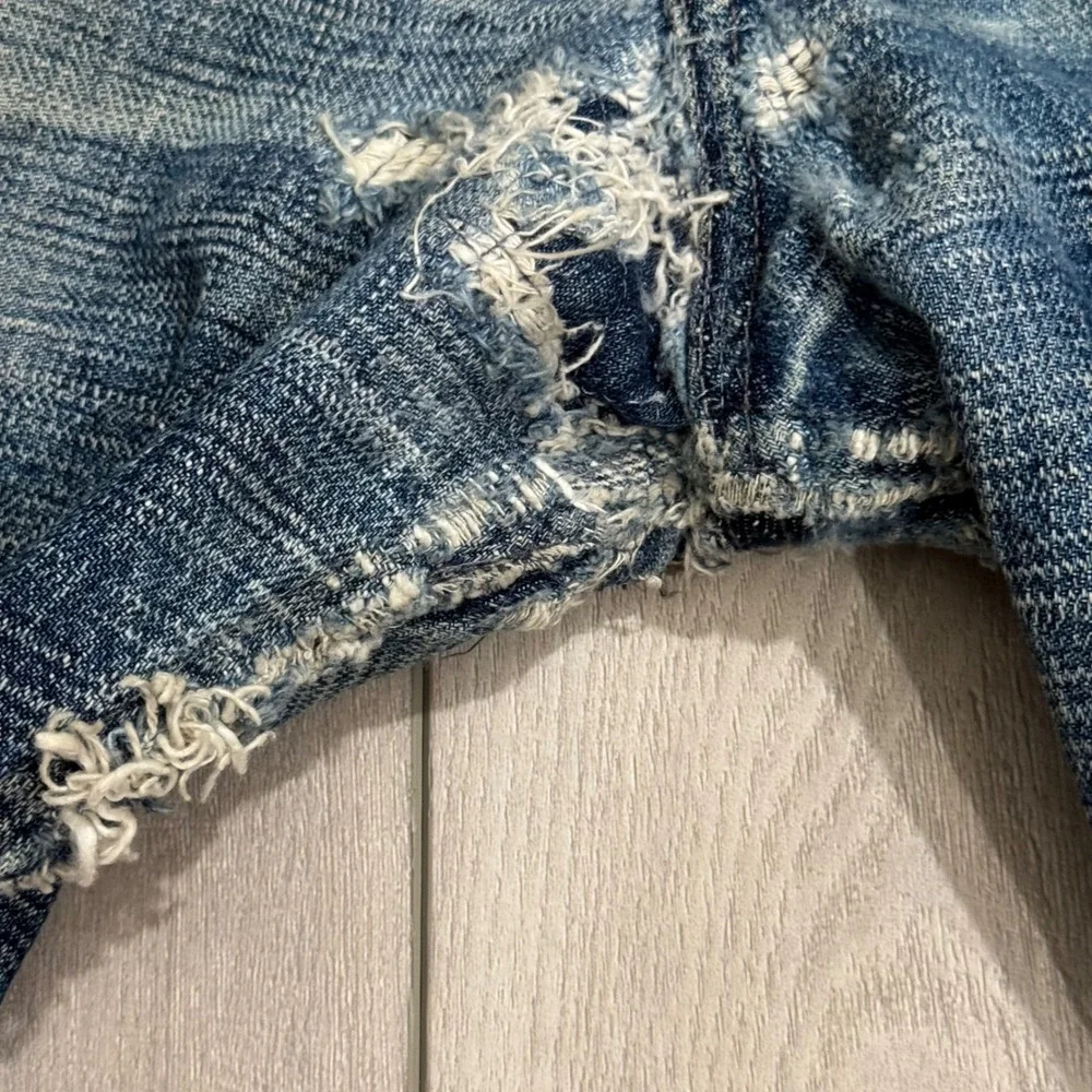 Naked & Famous Weird Guy Jeans Mens 33 Blue Frankenstein Raw Japanese Denim